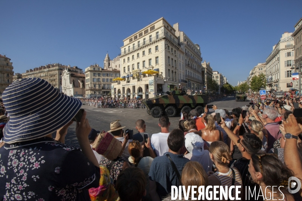 Festivités du 14 juillet sur Vieux Port à Marseille