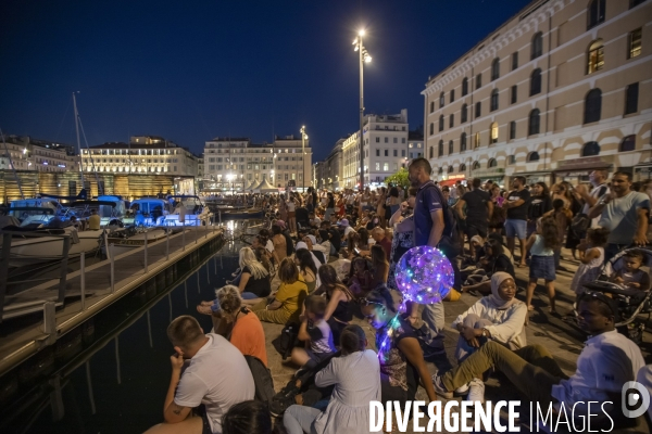 Festivités du 14 juillet sur Vieux Port à Marseille