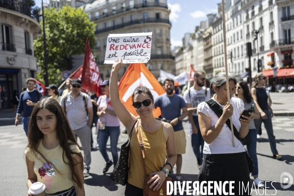 Manifestation contre la suppression de la redevance audiovisuelle