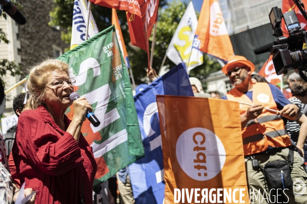 Manifestation contre la suppression de la redevance audiovisuelle