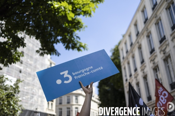 Manifestation contre la suppression de la redevance audiovisuelle