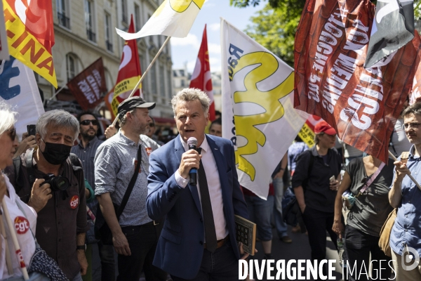 Manifestation contre la suppression de la redevance audiovisuelle