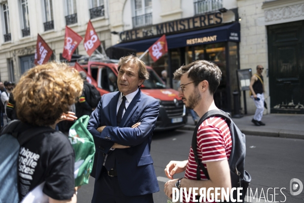 Manifestation contre la suppression de la redevance audiovisuelle