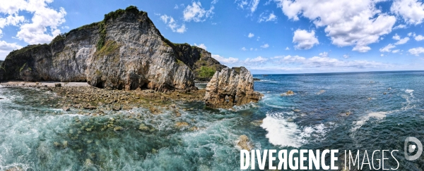 La cote d Asturies en Espagne vue au drone.