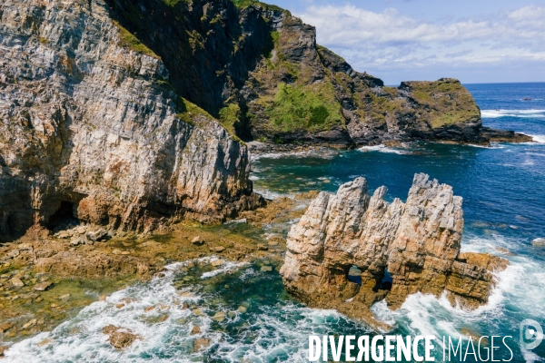 La cote d Asturies en Espagne vue au drone.