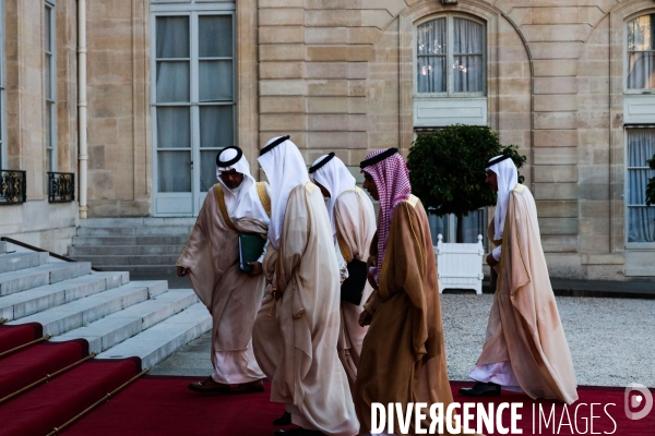 Mohammed Ben Salman prince  héritier d Arabie Saoudite reçu par Emmanuel Macron