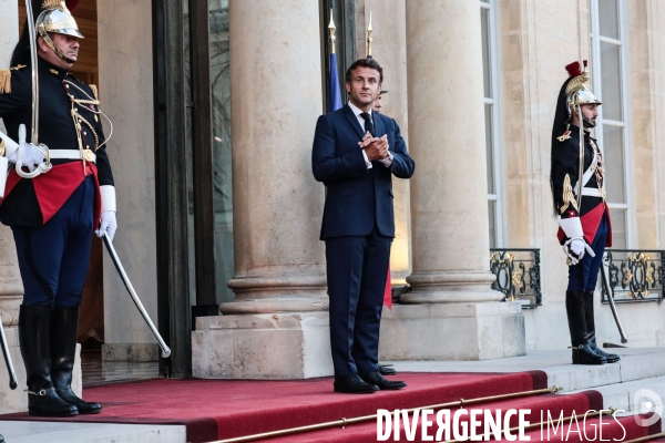 Mohammed Ben Salman prince  héritier d Arabie Saoudite reçu par Emmanuel Macron