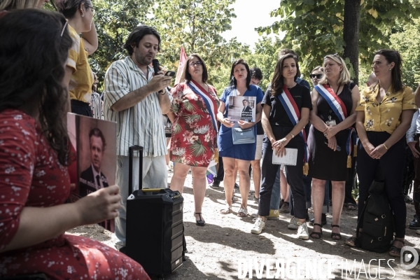 Rassemblement contre la présence deCaroline Cayeux au gouvernement