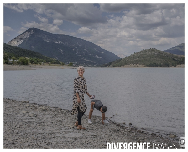 Le long de la Transbassealpine Digne-Nice ( la sécheresse au 09 Août )