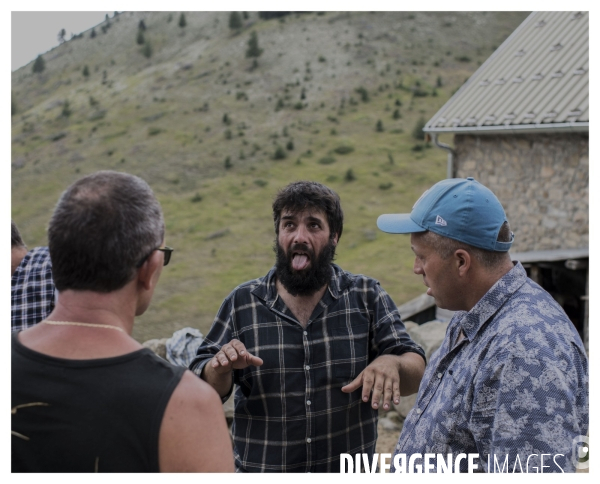 Le long de la Transbassealpine Digne Nice ( la bénediction des troupeaux )