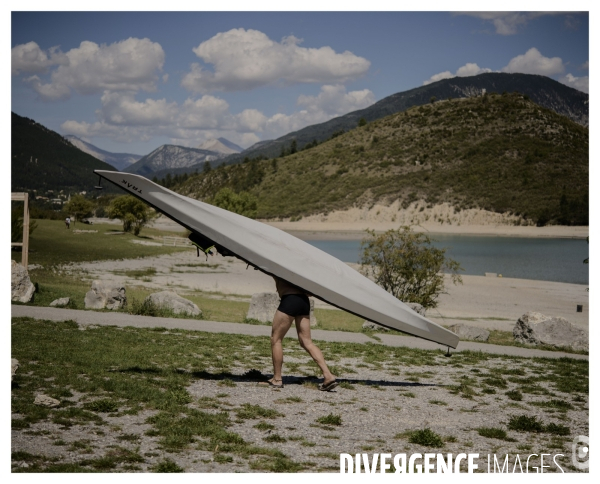 Le long de la Transbassealpine Digne Nice ( la sécheresse au lac de Castillon, suite et pas fin )
