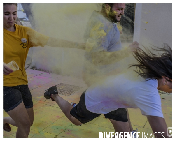 Le long de la Transbassealpine Digne-Nice ( la Color Run )