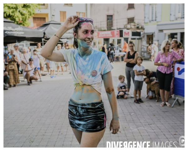 Le long de la Transbassealpine Digne-Nice ( la Color Run )