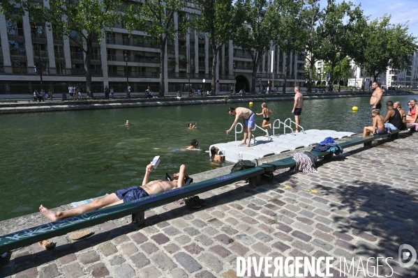 Le 27 aout 2022, ouverture de la baignade dans le canal Saint Martin , et 5e edition de Nage ton canal.