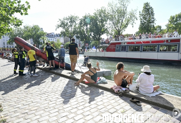Le 27 aout 2022, ouverture de la baignade dans le canal Saint Martin , et 5e edition de Nage ton canal.