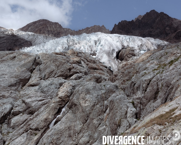 Fonte du glacier blanc