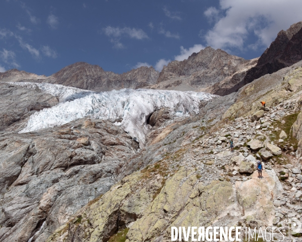 Fonte du glacier blanc