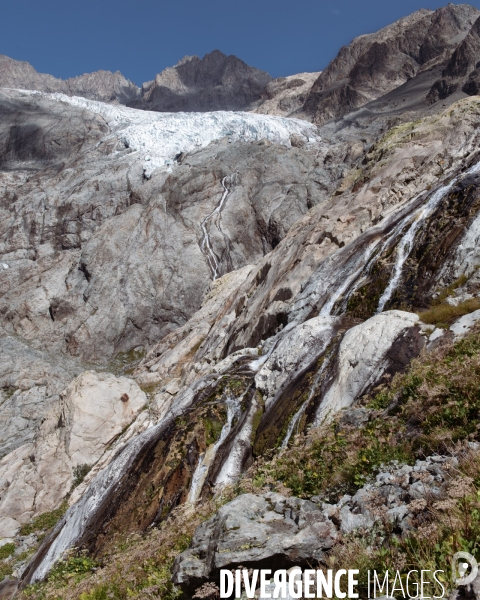 Fonte du glacier blanc