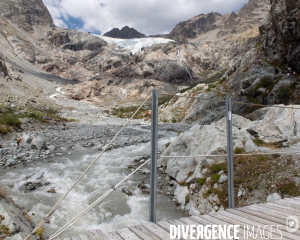 Fonte du glacier blanc