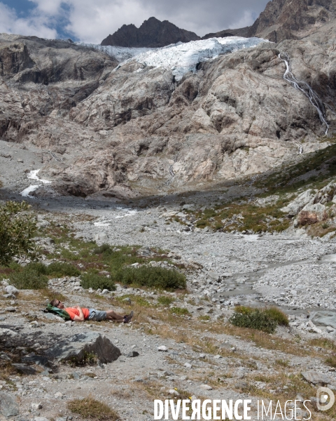 Fonte du glacier blanc