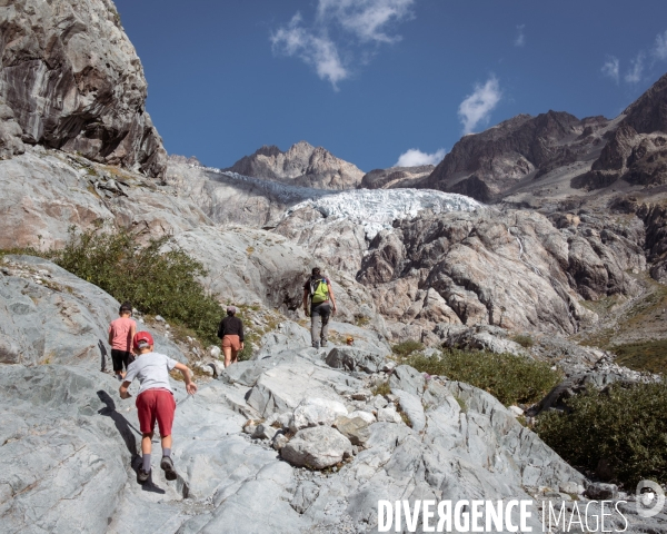 Fonte du glacier blanc