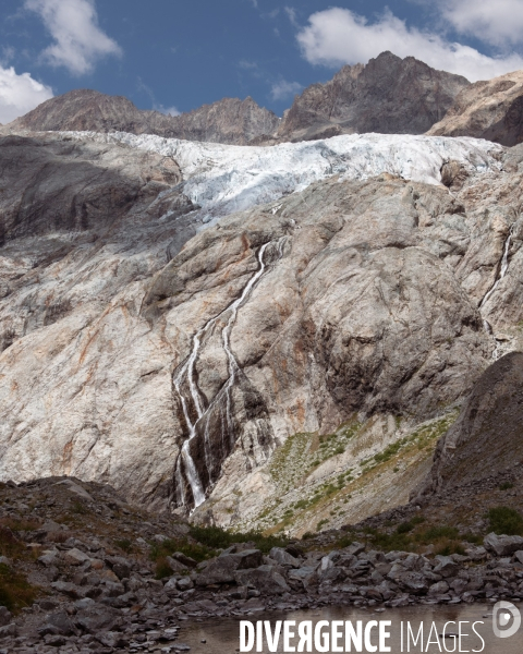 Fonte du glacier blanc