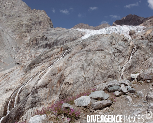 Fonte du glacier blanc