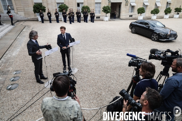 EMMANUEL MACRON - Declaration commune avec Robert Golob