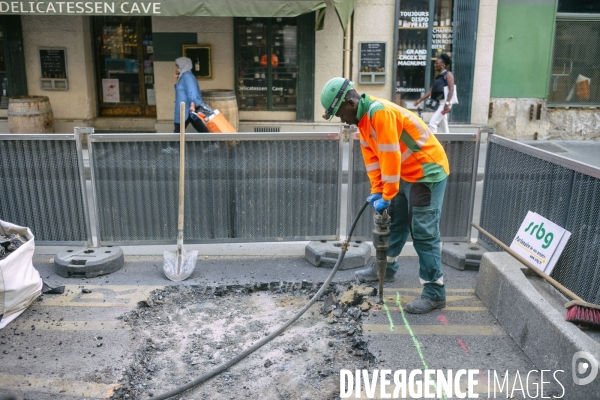 Travaux de voierie à Paris