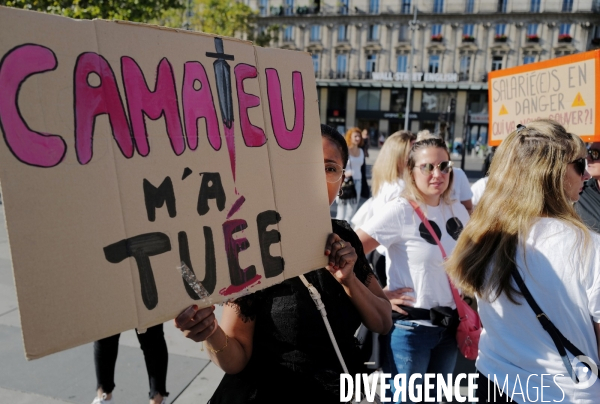 Manifestation des salariés de Camaieu