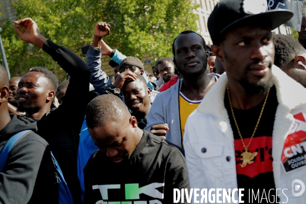 Manifestation des livreurs d Uber Eats