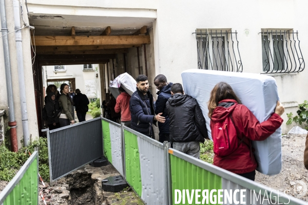 Evacuation au 89 rue Henri Barbusse à Aubervilliers