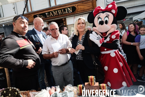 Marine le pen a la braderie d henin beaumont