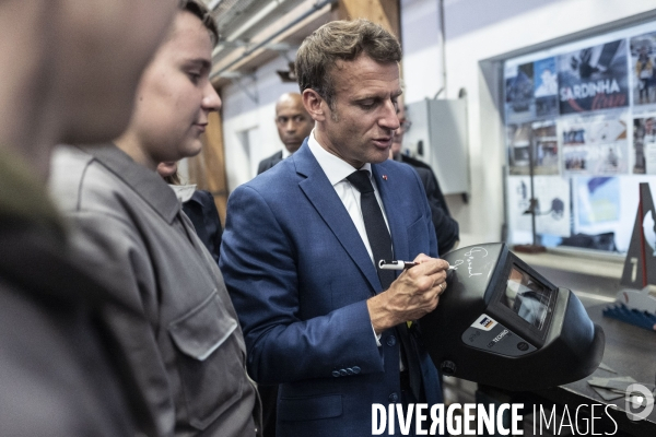 Déplacement d Emmanuel Macron aux Sables d Olonne.