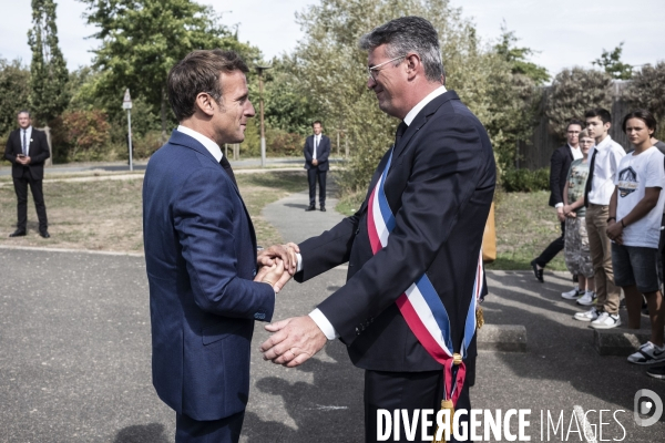 Déplacement d Emmanuel Macron aux Sables d Olonne.