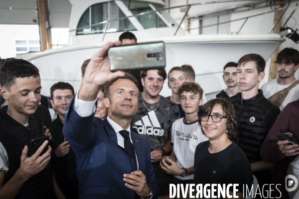 Déplacement d Emmanuel Macron aux Sables d Olonne.