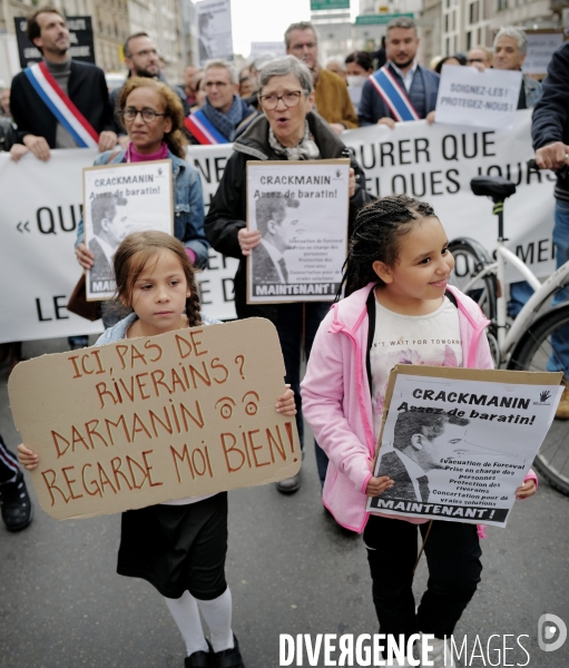 Manifestation organisé par le collectif 93 Anti Crack contre la presence de Toxicomanes au square de la porte de la Villette