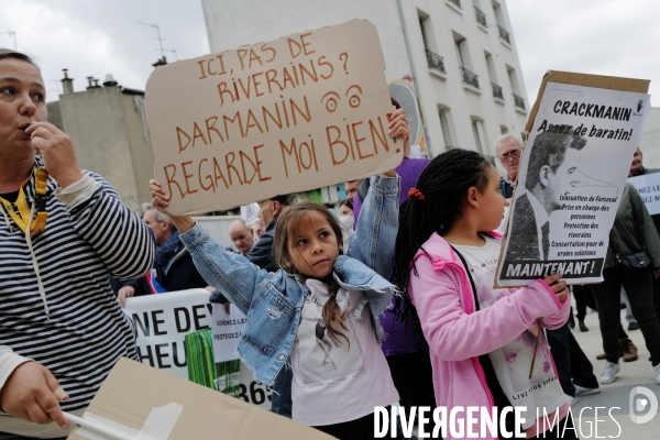 Manifestation organisé par le collectif 93 Anti Crack contre la presence de Toxicomanes au square de la porte de la Villette