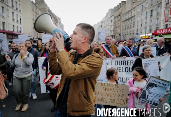 Manifestation organisé par le collectif 93 Anti Crack contre la presence de Toxicomanes au square de la porte de la Villette