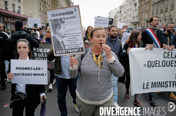 Manifestation organisé par le collectif 93 Anti Crack contre la presence de Toxicomanes au square de la porte de la Villette