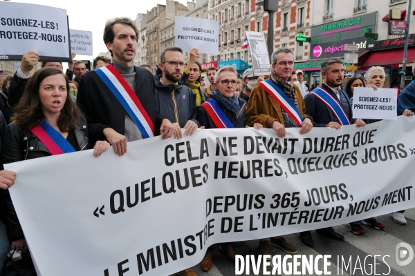 Manifestation organisé par le collectif 93 Anti Crack contre la presence de Toxicomanes au square de la porte de la Villette