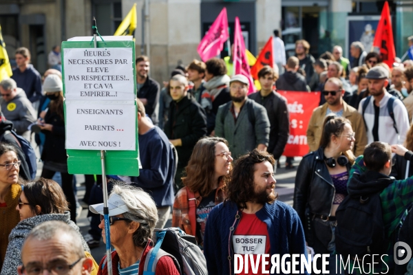 Manifestation pour les salaires et retraites à Nantes