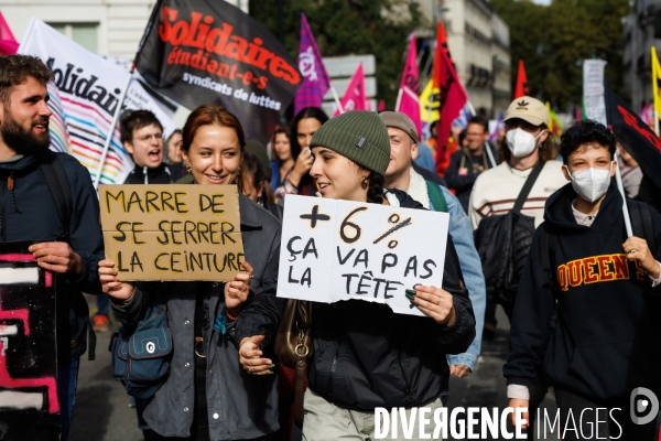 Manifestation pour les salaires et retraites à Nantes