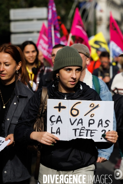 Manifestation pour les salaires et retraites à Nantes