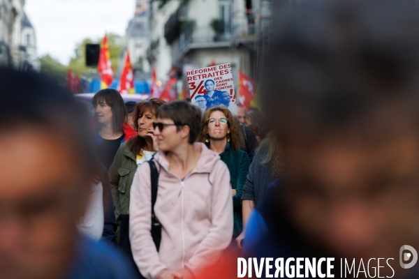 Manifestation pour les salaires et retraites à Nantes