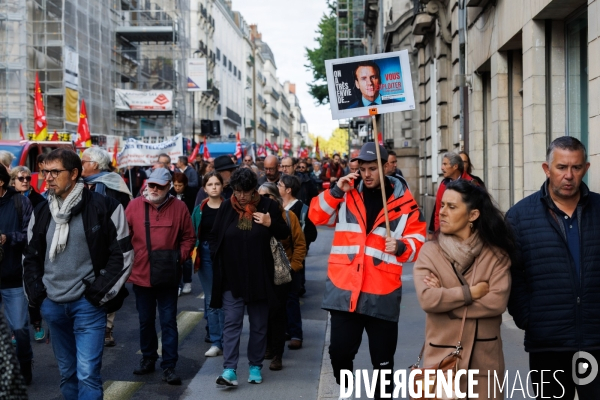 Manifestation pour les salaires et retraites à Nantes