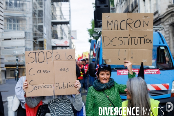 Manifestation pour les salaires et retraites à Nantes