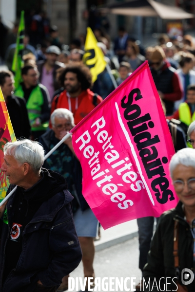 Manifestation pour les salaires et retraites à Nantes