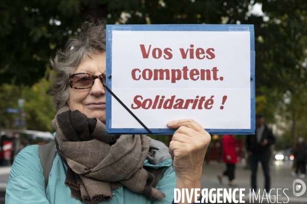 Iran la révolte. Rassemblement en hommage à Jina Mahsa Amini, et contre le pouvoir patriarcal en Iran