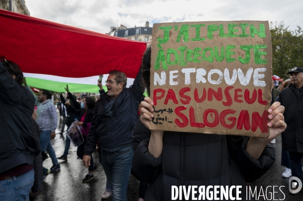 Iran la révolte. Marche pour les femmes iraniennes et contre le pouvoir sexiste en Iran.